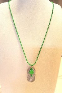 Fancy Military Necklace Green